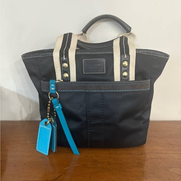 Coach Black and Blue Women's Tote Bag. - Picture 1 of 9